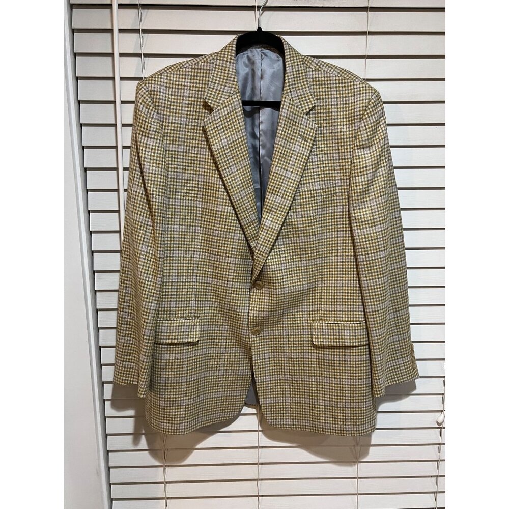 Hickey Freeman Wool Silk Linen Blend Blazer‎ Sport Coat - Size 44R
